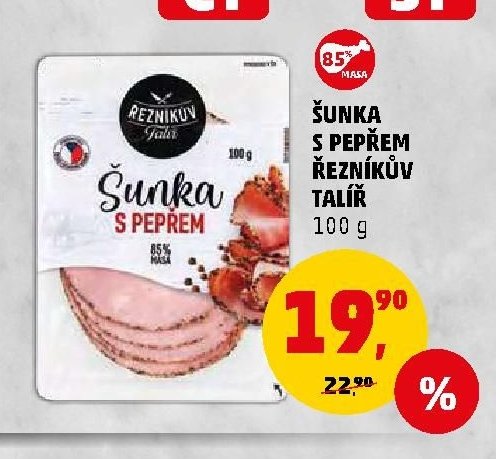 ŠUNKA S PEPŘEM ŘEZNÍKŮV TALÍŘ
