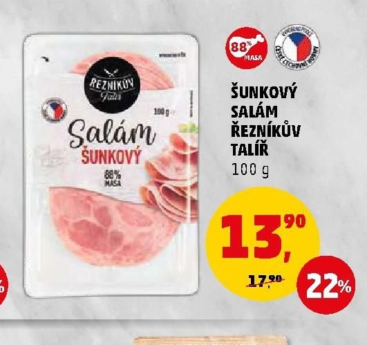 ŠUNKOVÝ SALÁM ŘEZNÍKŮV TALÍŘ
