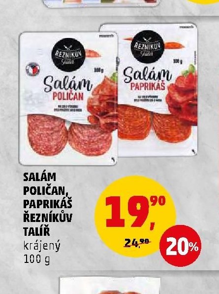 SALÁM POLIČAN, PAPRIKÁŠ ŘEZNÍKŮV TALÍŘ