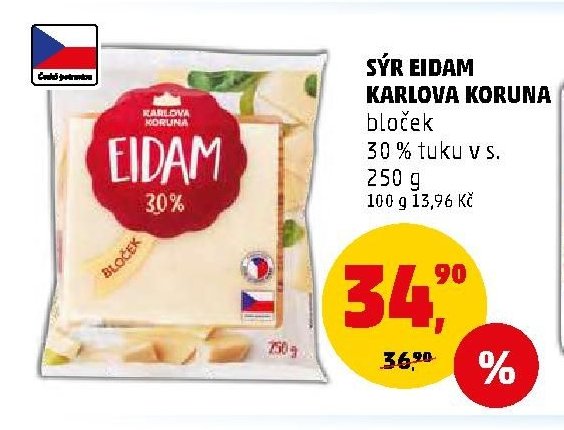 SÝR EIDAM KARLOVA KORUNA bloček