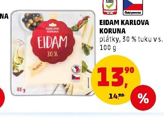 EIDAM KARLOVA KORUNA plátky