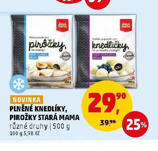 Plněné knedlíky, pirožky Stará mama
