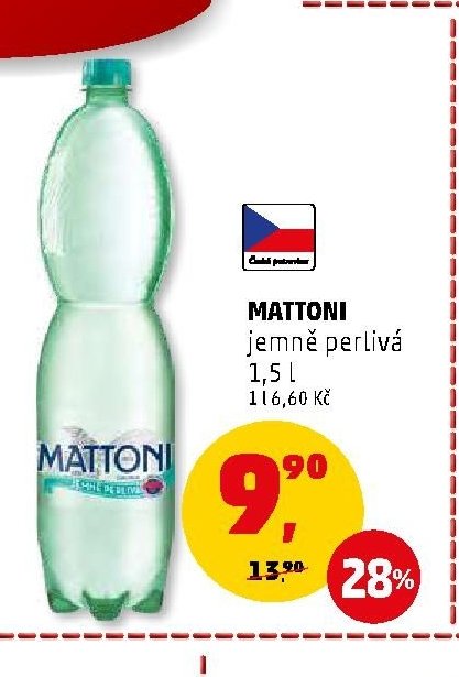 MATTONI jemně perlivá 1,5 l