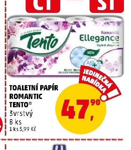 TOALETNÍ PAPÍR ROMANTIC TENTO