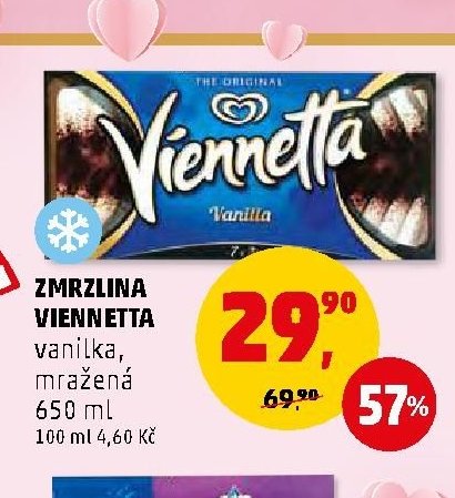 ZMRZLINA VIENNETTA vanilka, mražená 650 ml