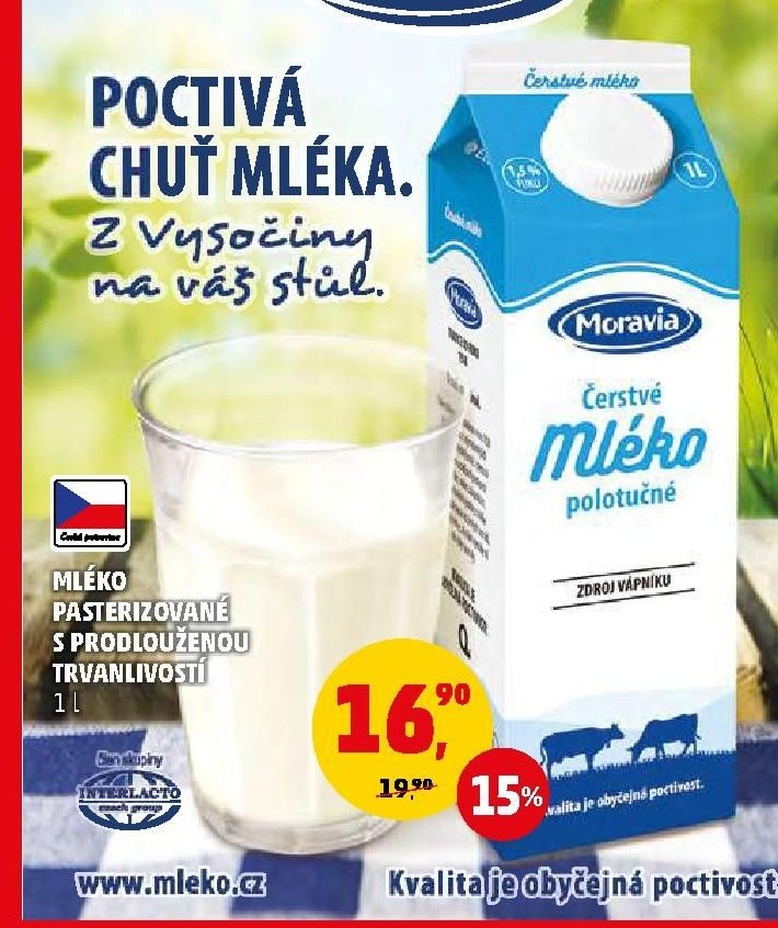 MLÉKO PASTERIZOVANÉ
