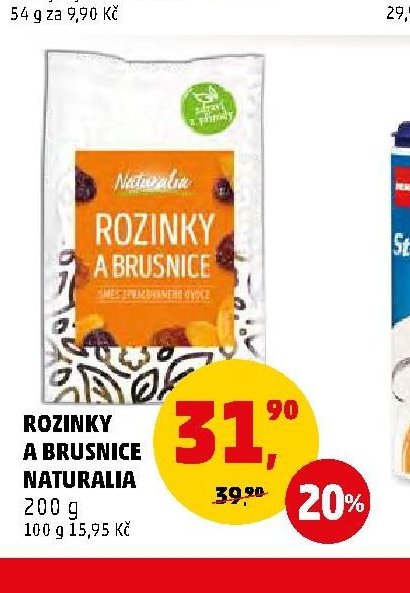 ROZINKY A BRUSNICE NATURALIA