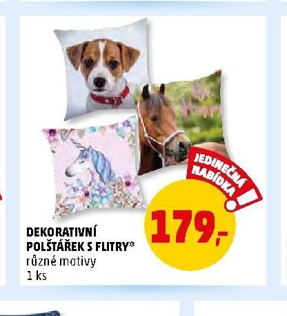 Dekorativní polštářek s flitry