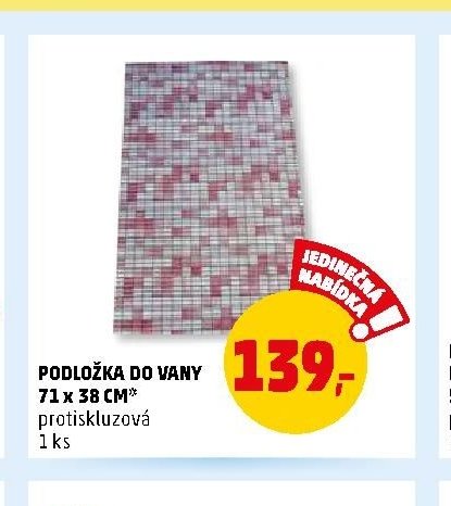 PODLOŽKA DO VANY 71 x 38 cm