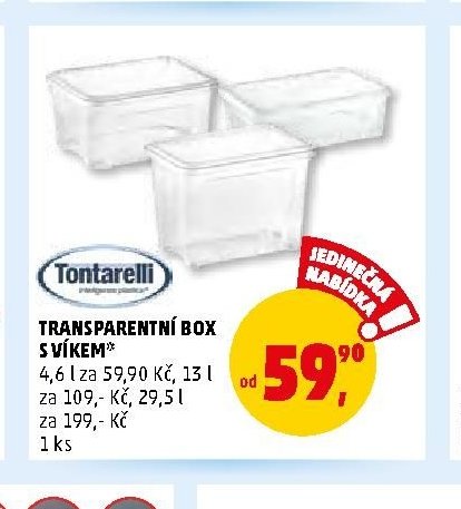 TRANSPARENTNÍ BOX S VÍKEM 4,6 l až 13 l