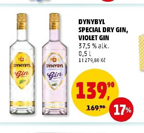 DYNYBYL SPECIAL DRY GIN, VIOLET GIN