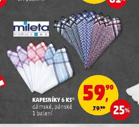 Kapesníky 6 ks