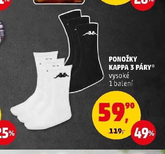Ponožky Kappa 3 páry