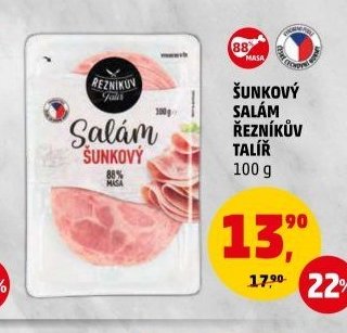 ŠUNKOVÝ SALÁM ŘEZNÍKŮV TALÍŘ