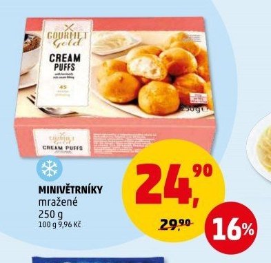 Gourmet Gold Cream Puffs minivětrníky