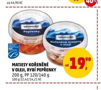 Matjesy kořeněné v oleji, rybí pepřenky