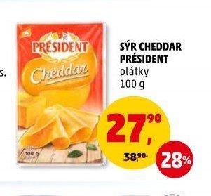 SÝR CHEDDAR PRÉSIDENT plátky 100 g