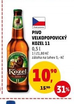 Pivo Velkopopovický Kozel 11
