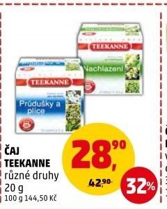 Čaj Teekanne různé druhy