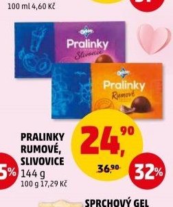 PRALINKY RUMOVÉ, SLIVOVICE