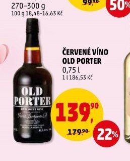 ČERVENÉ VÍNO OLD PORTER