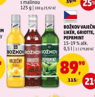 BOŽKOV VAJEČNÝ LIKÉR, GRIOTTE, PEPRMINT