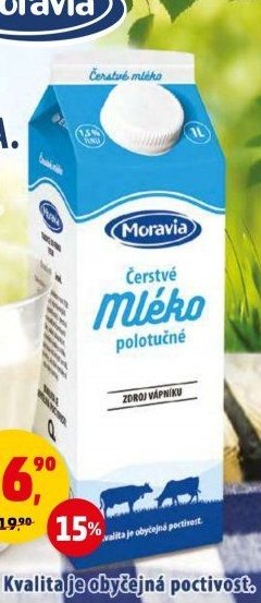 MLÉKO PASTERIZOVANÉ S PRODLOUŽENOU TRVANLIVOSTÍ