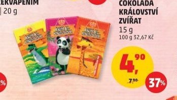 MLÉČNÁ ČOKOLÁDA KRÁLOVSTVÍ ZVÍŘAT