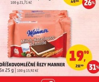 OŘÍŠKOVOMLEČNÉ ŘEZY MANNER