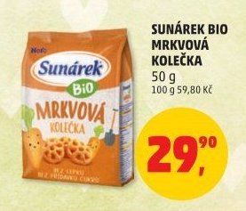 Sunárek Bio mrkvová kolečka
