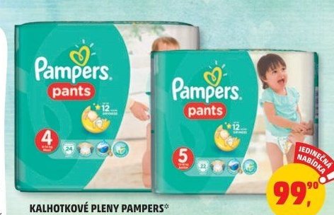 Kalhotkové pleny Pampers