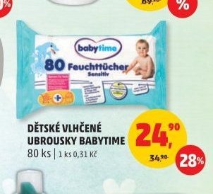Dětské vlhčené ubrousky Babytime