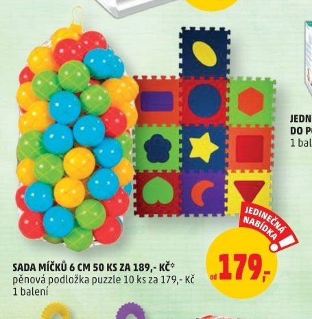 SADA MÍČKŮ 6 CM 50 KS ZA 189,- KČ