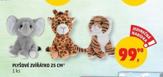 PLYŠOVÉ ZVÍŘÁTKO 25 CM