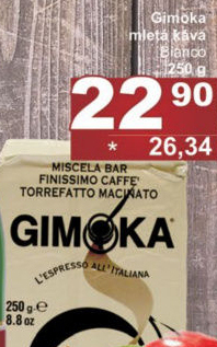Mletá káva Bianco Gimoka