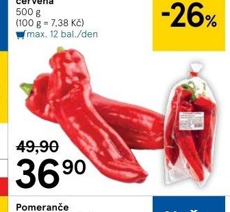 Tesco Paprika Palermo červená