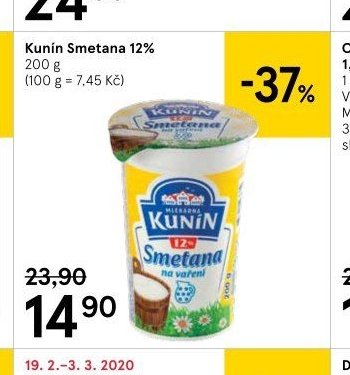 Kunín Smetana 12%