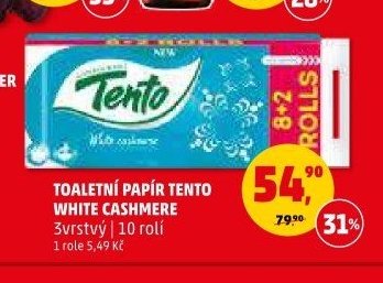 TOALETNÍ PAPÍR TENTO WHITE CASHMERE