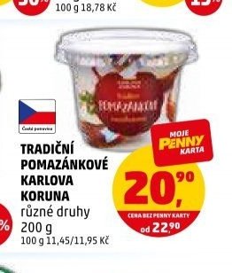 Tradiční pomazánkové Karlova Koruna různé druhy 200 g