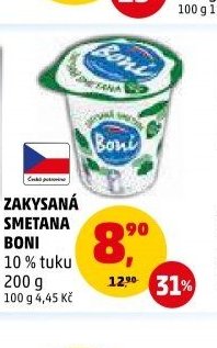 Zakysaná smetana Boni 10 % tuku 200 g