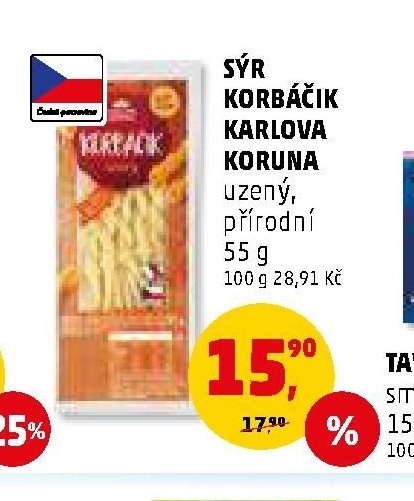 Sýr Korbáčík Karlova Koruna 55 g