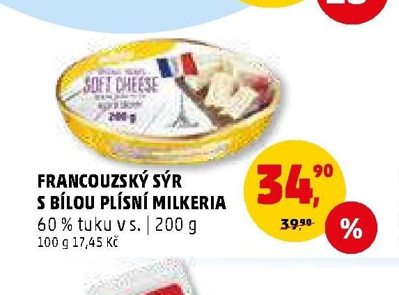 Francouzský sýr s bílou plísní Milkeria 200 g