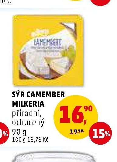 SÝR CAMEMBER MILKERIA 90 g