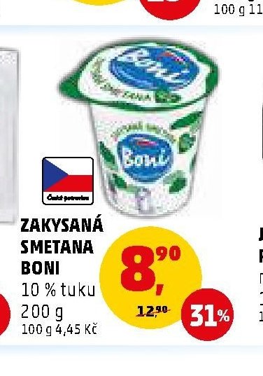 Zakysaná smetana Boni 200 g