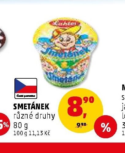 Smetánek různé druhy 80 g