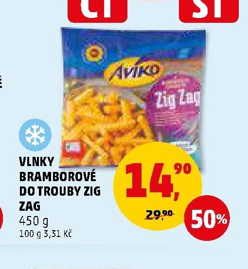 Vlnky bramborové do trouby Zig Zag