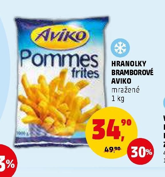 Hranolky bramborové Aviko mražené 1 kg