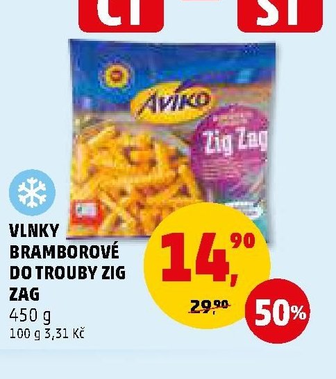Vlnky bramborové do trouby Zig Zag 450 g