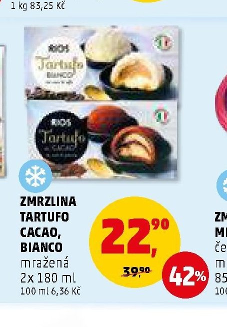 Zmrzlina Tartufo Cacao, Bianco