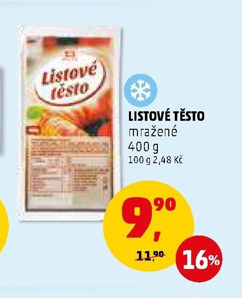 Listové těsto mražené 400 g